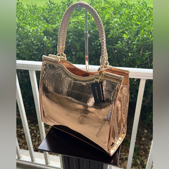 BeBe Metallic Rose Gold Bag - Picture 3 of 8
